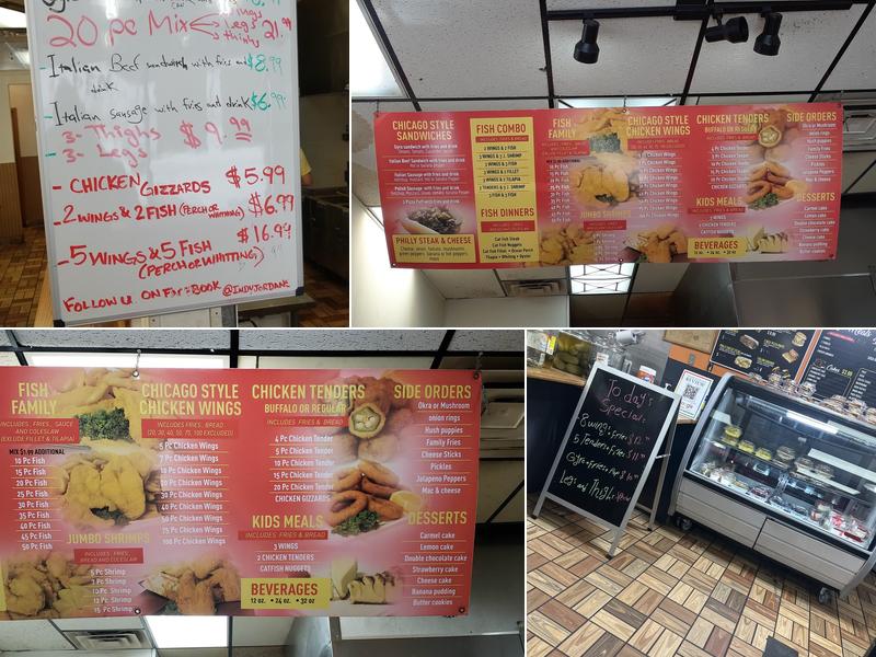 Jordan's Fish and Chicken Menu