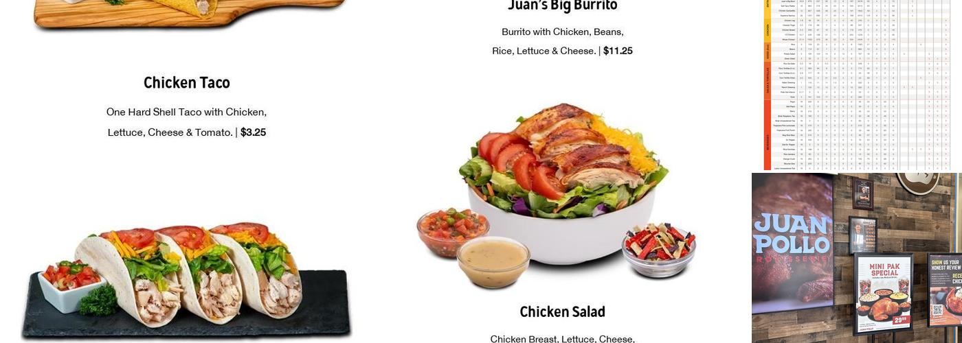 Juan Pollo Menu