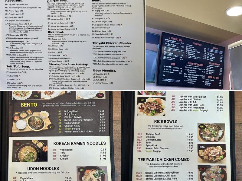 K-Town Rice Bowl & Korean Fusion Deli Menu