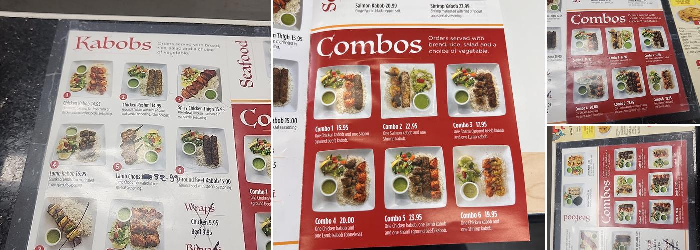 Kabob BQ Menu