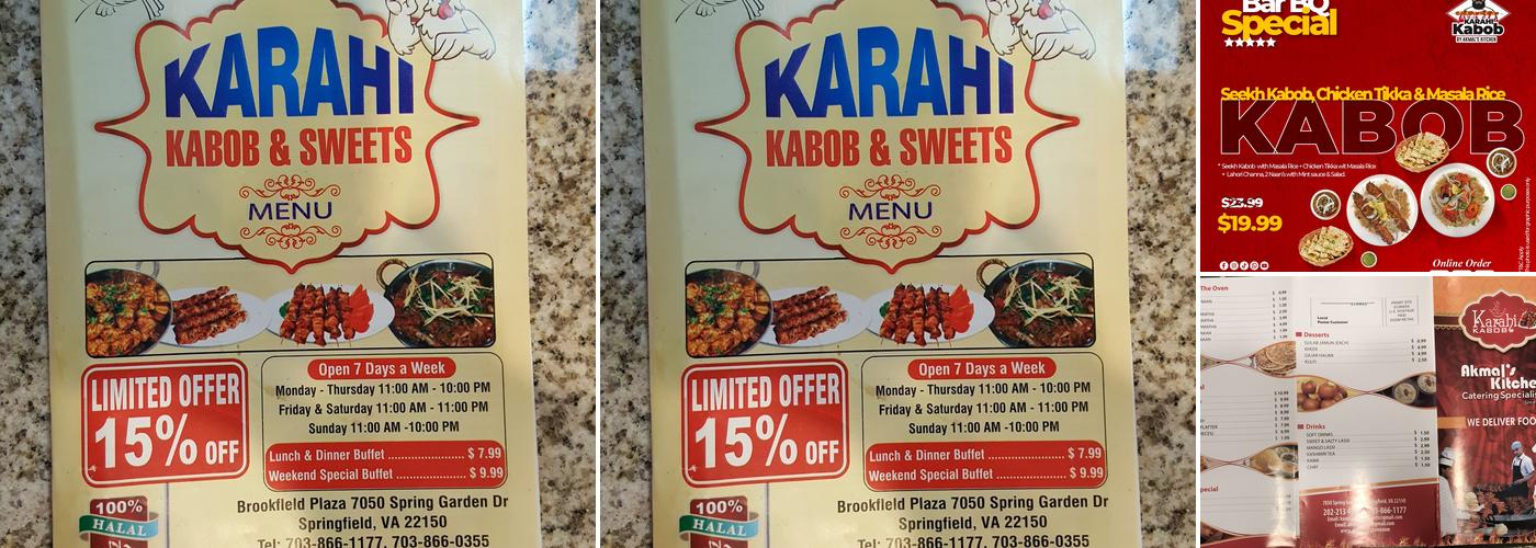 Karahi Kabob Menu