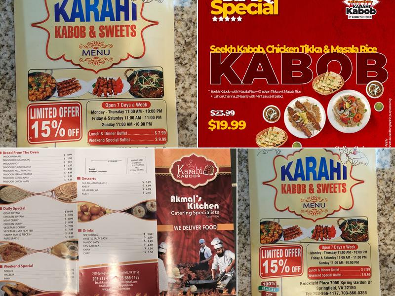 Karahi Kabob Menu
