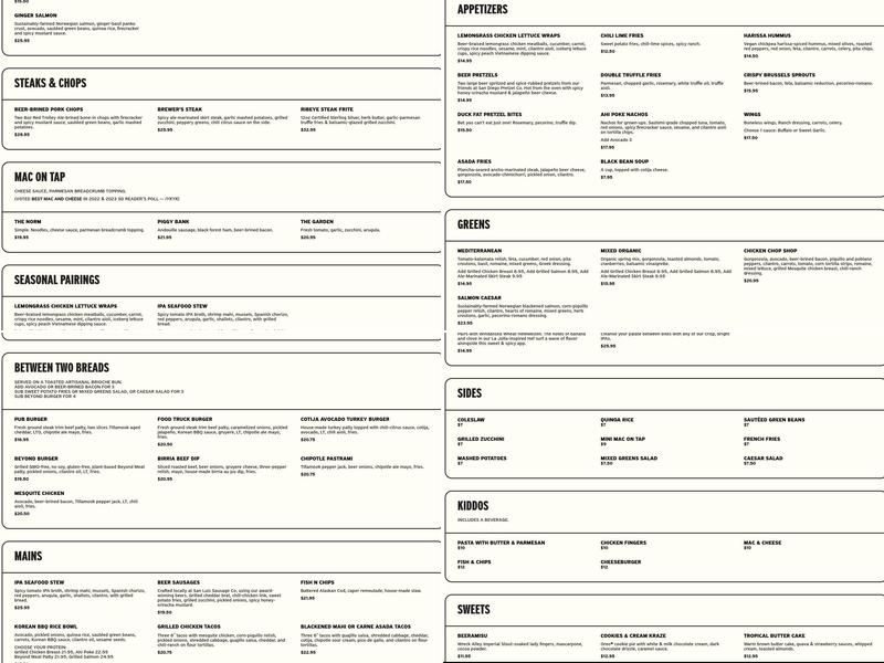 Karl Strauss Brewing Company Menu
