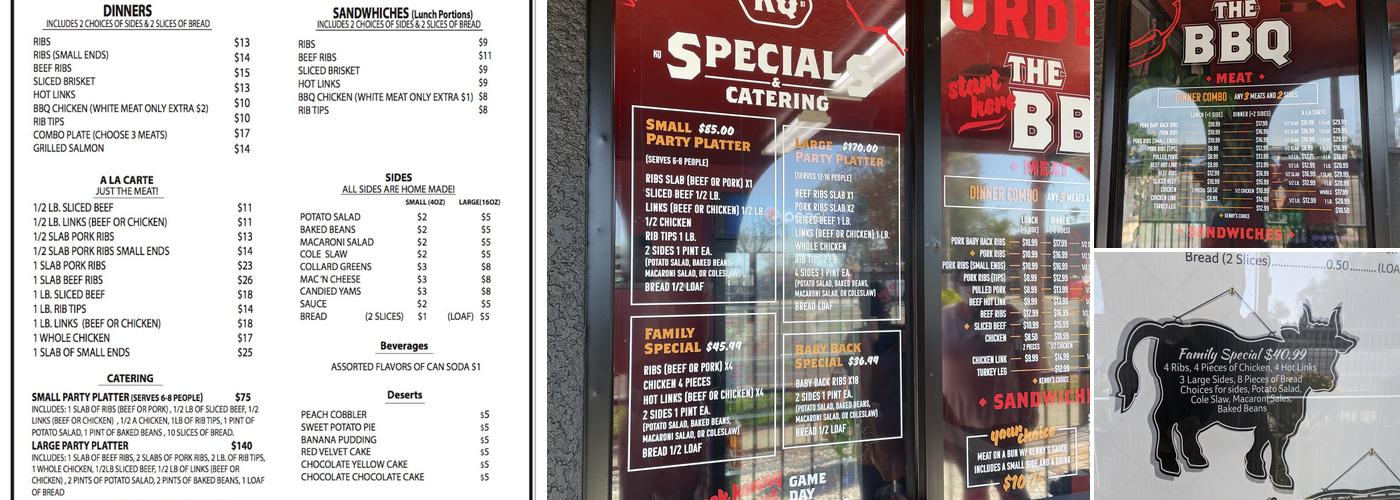Kenny's Q Bar-B-Q Menu