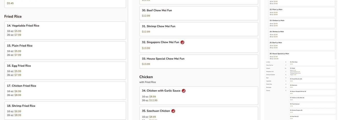 Khan Mongolian Grill Menu