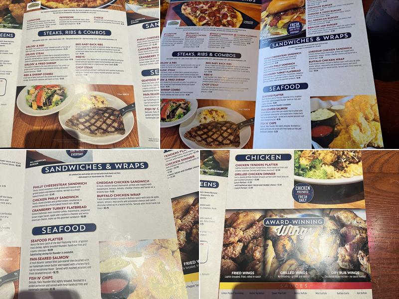 Kickback Jack's High Point Menu