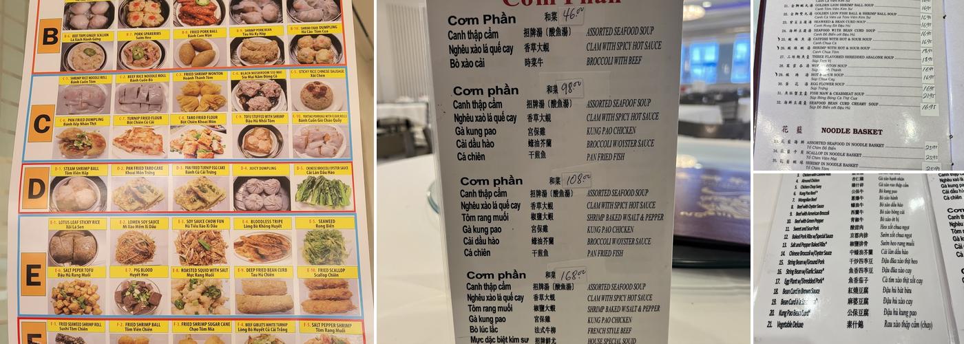 Kim Su Seafood Restaurant Menu