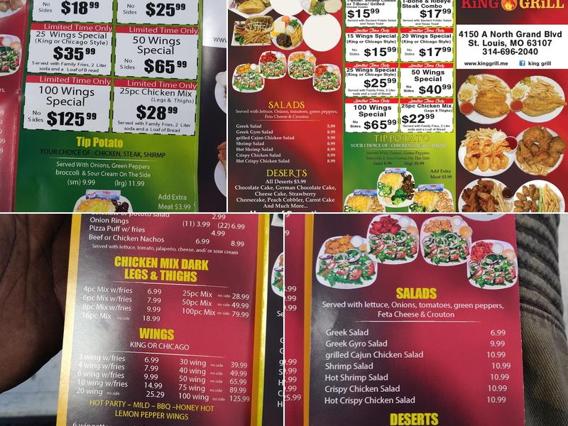King Grill Menu