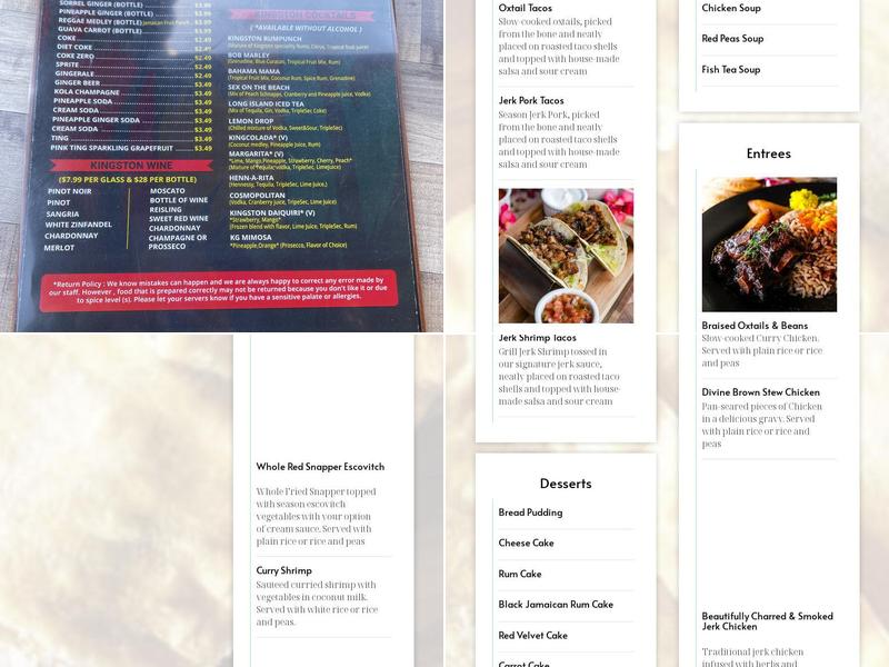 Kingston Grill Menu