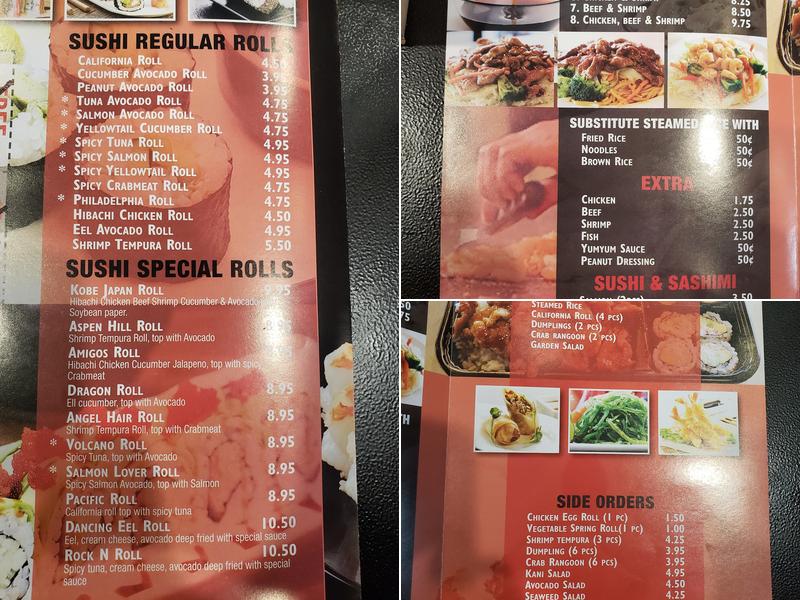 Kobe Japan Hibachi And Sushi Menu