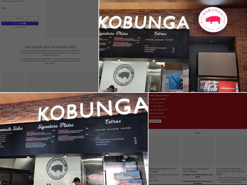 KOBUNGA Menu