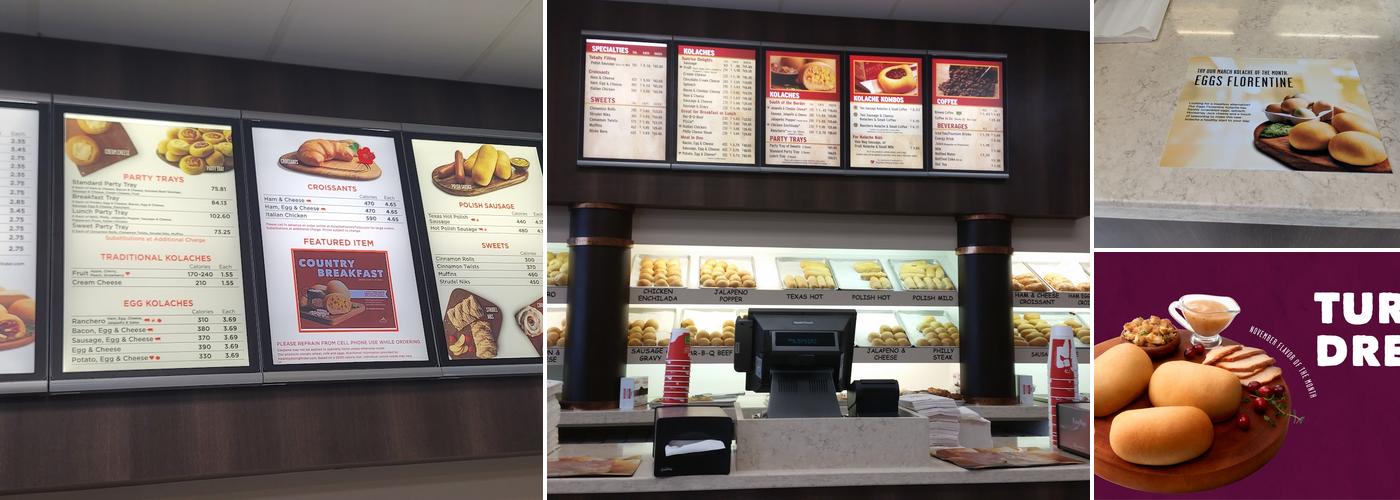 Kolache Factory Menu