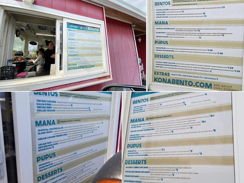 Kona Bento Menu
