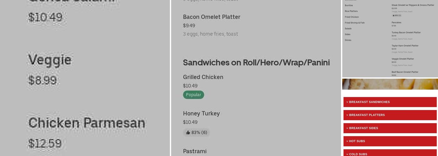 Krauszer’s Menu