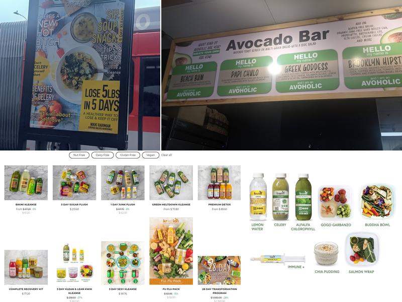 Kreation Juicery & Avoholic Bar - West Hollywood Menu