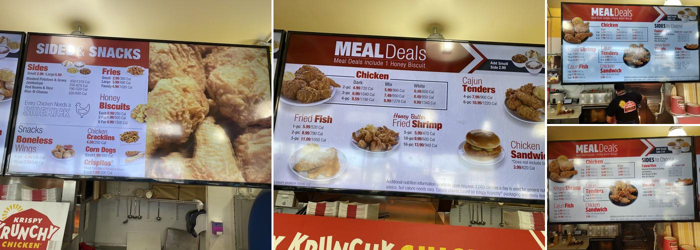 Krispy Krunchy Chicken Menu