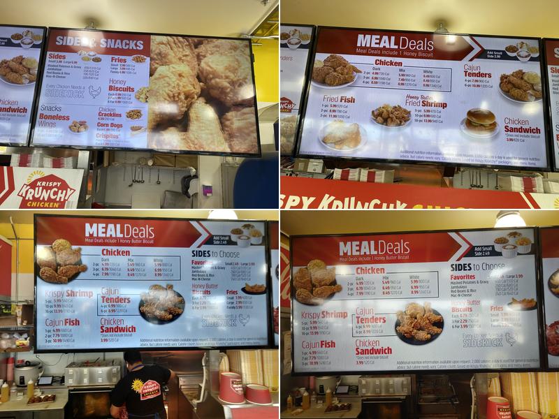 Krispy Krunchy Chicken Menu