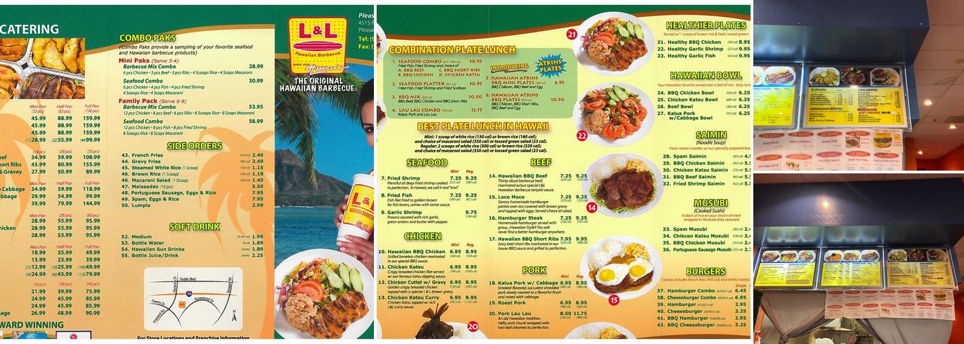 L&L Hawaiian Barbecue Menu