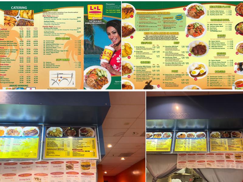 L&L Hawaiian Barbecue Menu