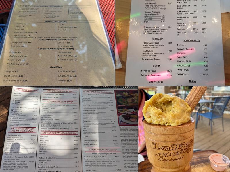 La Bodega Del Mofongo Restaurant Menu
