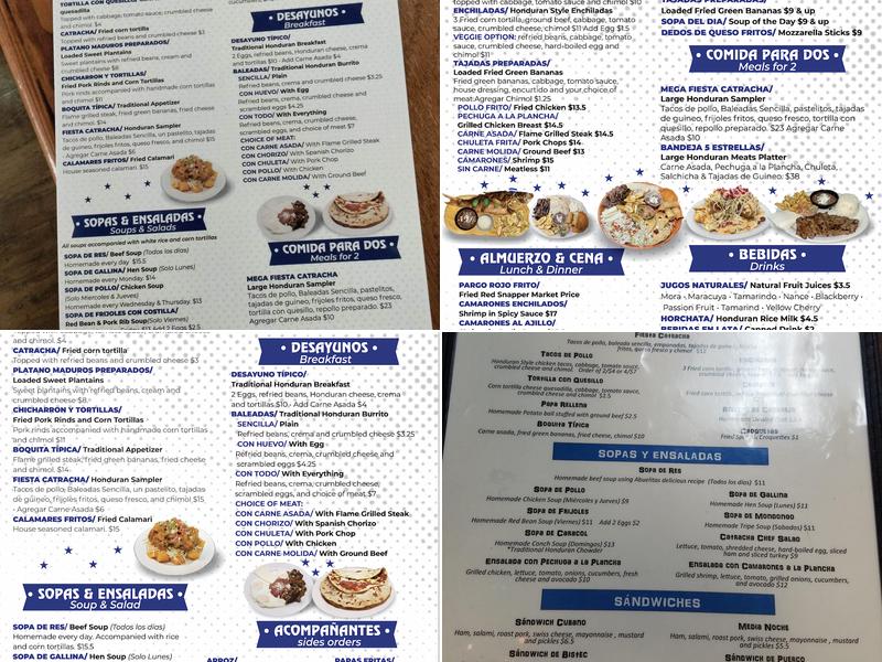 La Casa Catracha Menu