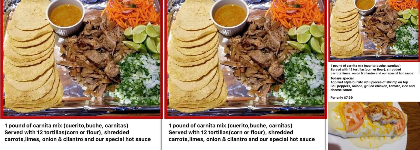 La Casa Del Burrito Taco Shop Menu