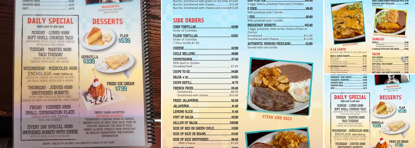 La Puente Centerville Menu