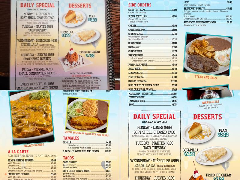 La Puente Centerville Menu