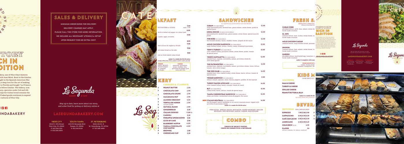 La Segunda Kennedy Menu