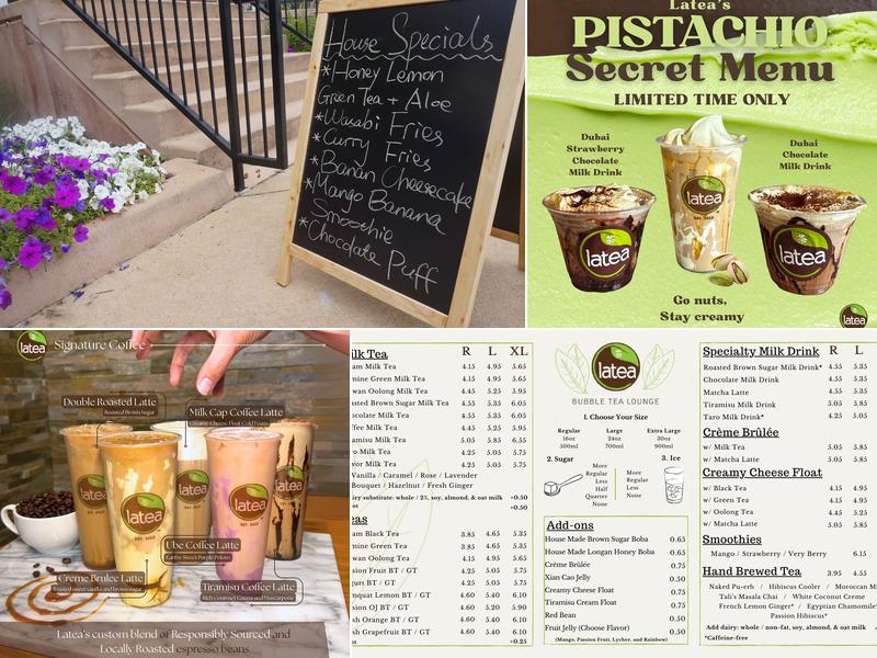 Latea Bubble Tea Lounge - Housemade Family Recipe Boba Menu