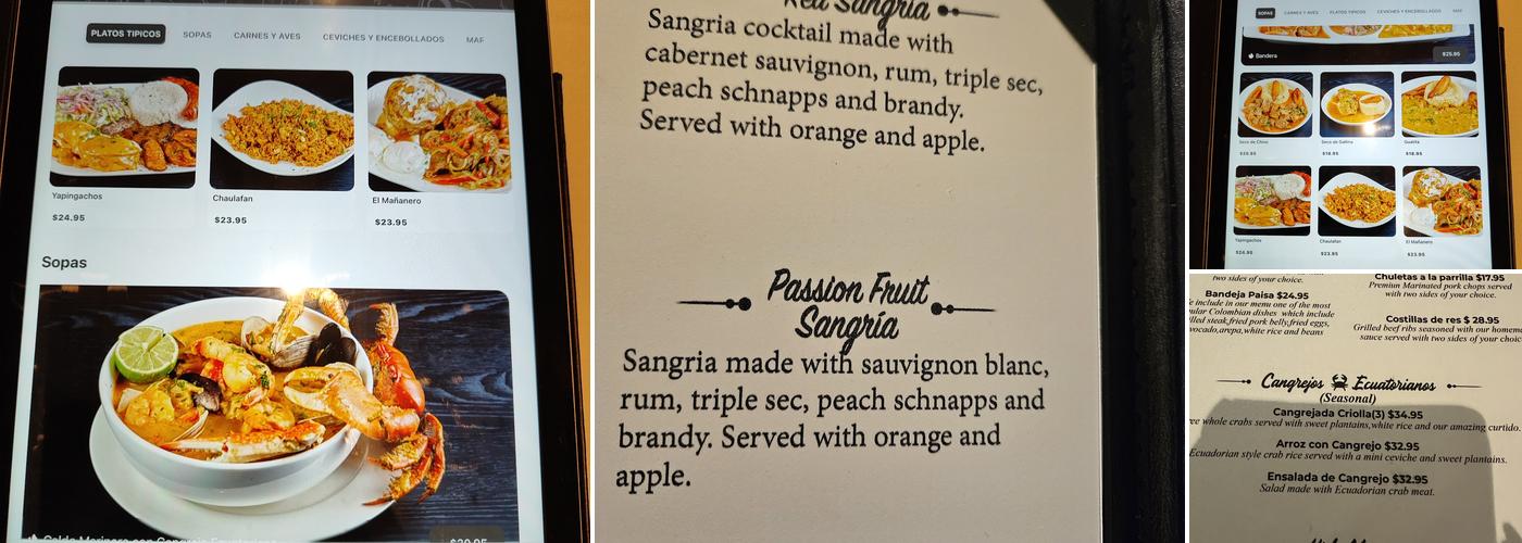 Latitude Zero Menu