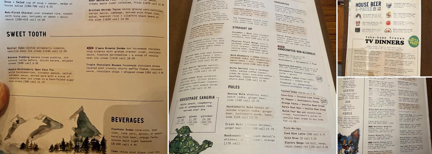 Lazy Dog Restaurant & Bar Menu