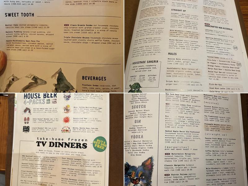 Lazy Dog Restaurant & Bar Menu