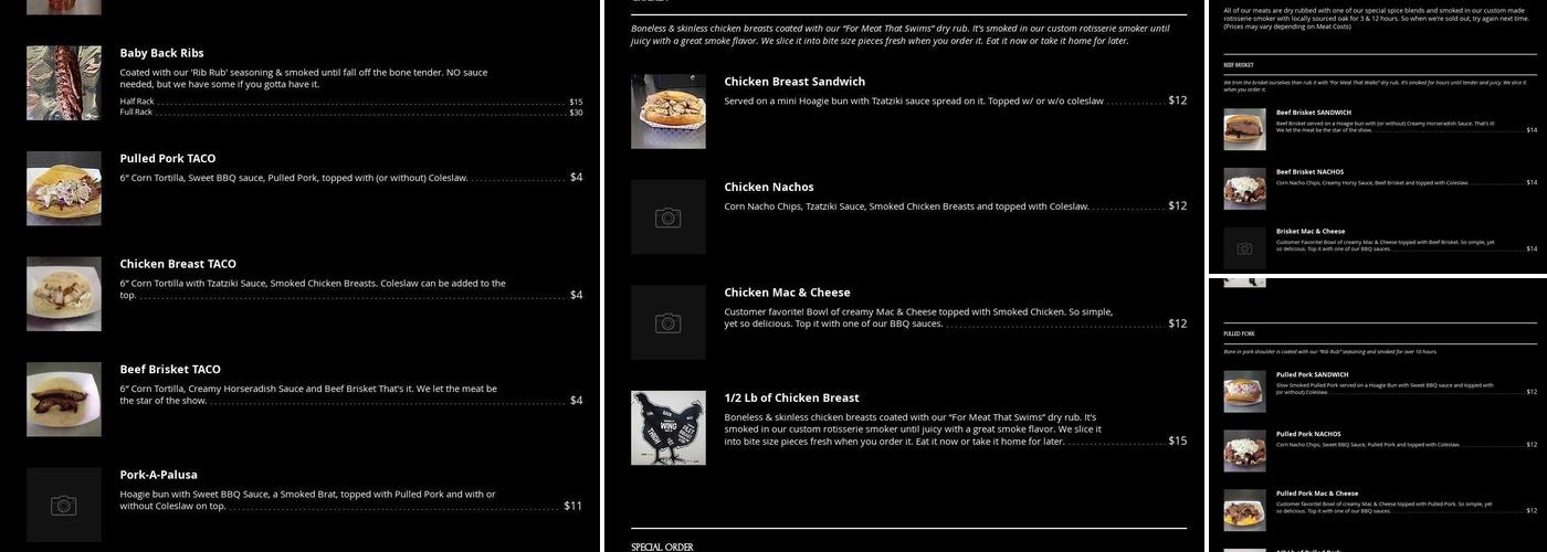 Lazy Man Bar-B-Que Food Truck Menu