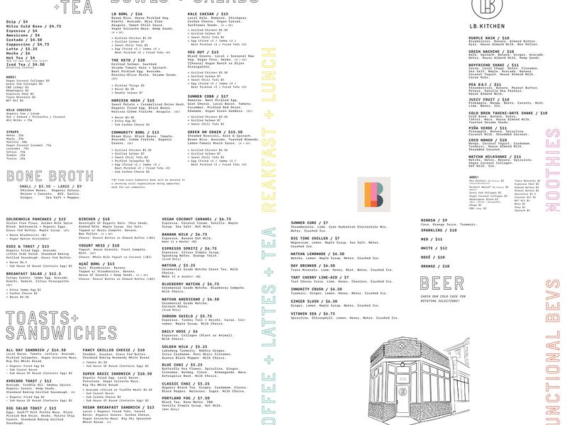 LB Kitchen Menu
