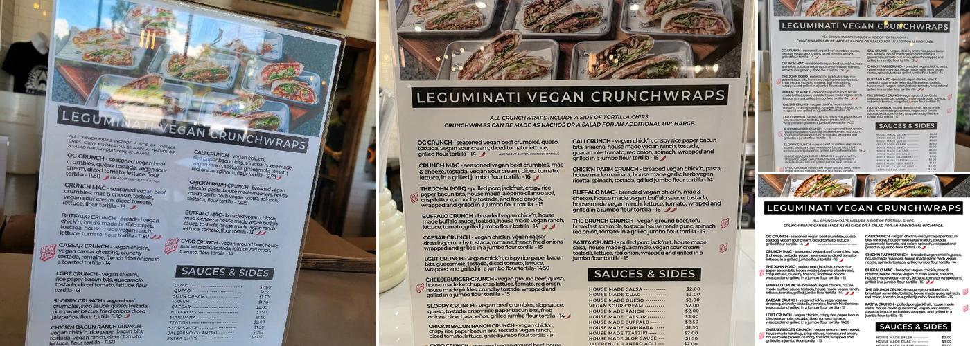 Leguminati Menu