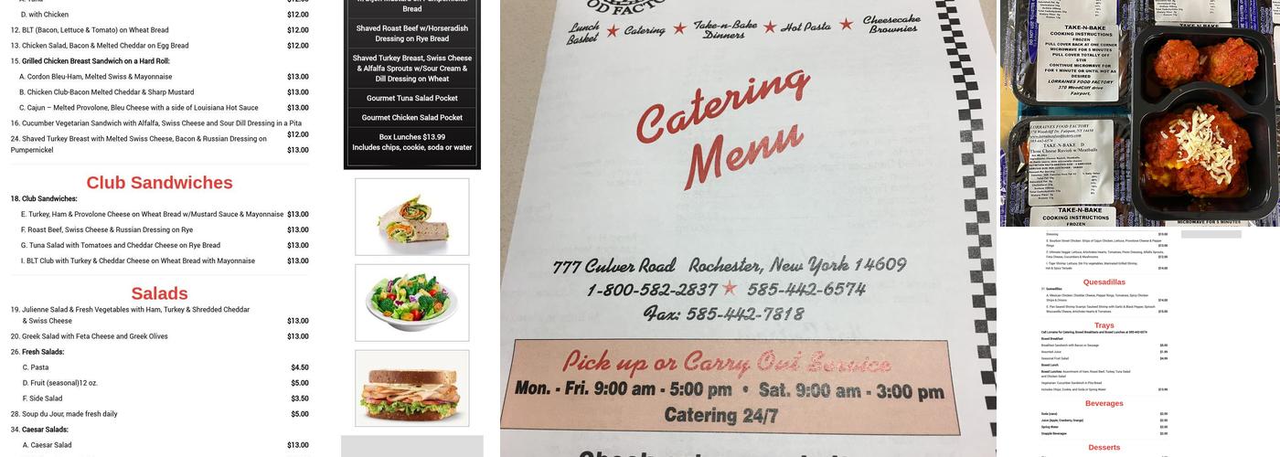 Lorraine's Food Factory Menu