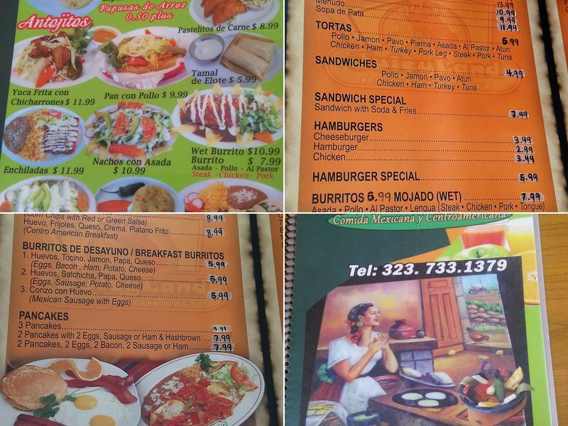 Los Alcatraces Menu