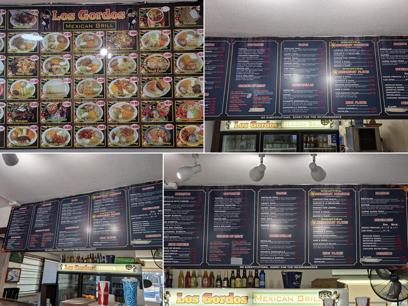 Los Gordos Mexican Grill Menu