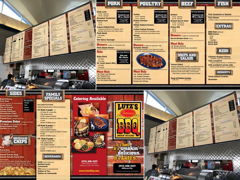 Lutz's BBQ Menu