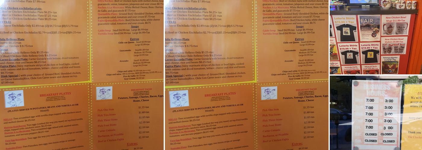Chicken Bowl Menu