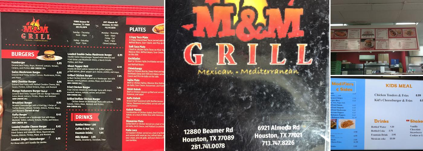M&M Grill Menu
