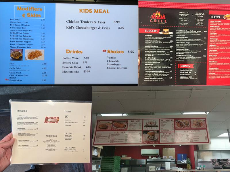 M&M Grill Menu