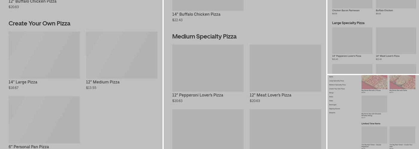 Pizza Hut Menu