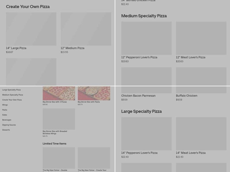 Pizza Hut Menu