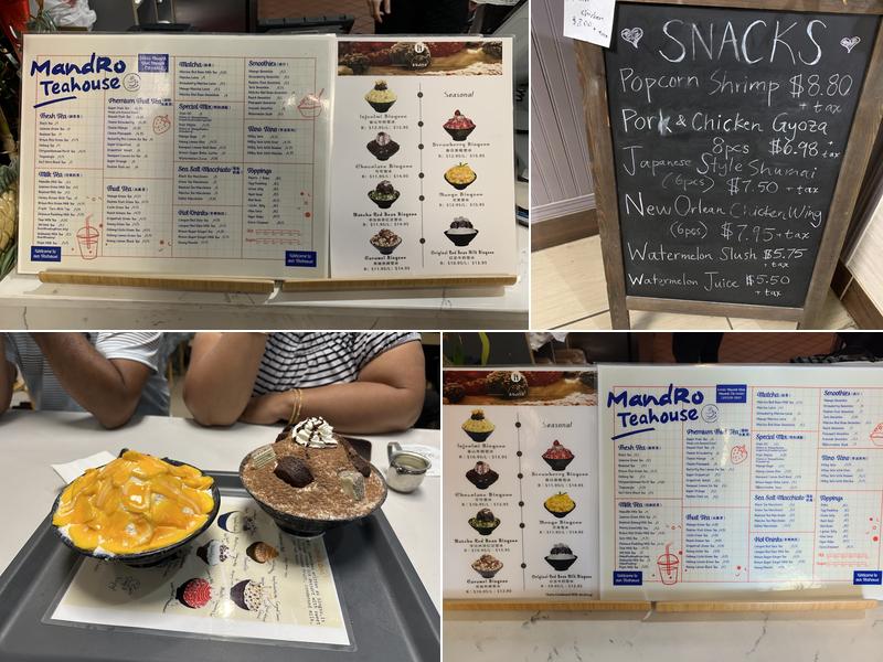 MandRo Teahouse Menu