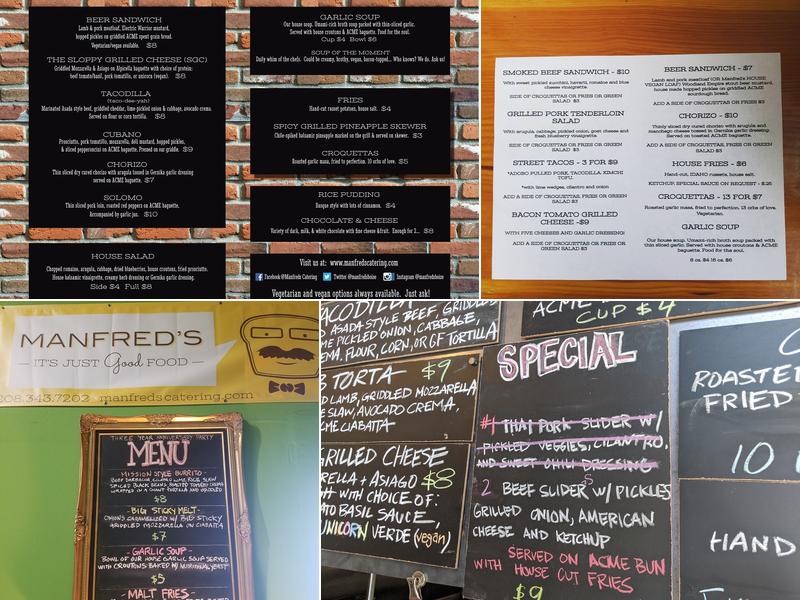 Manfred's Kitchen and PUB Menu