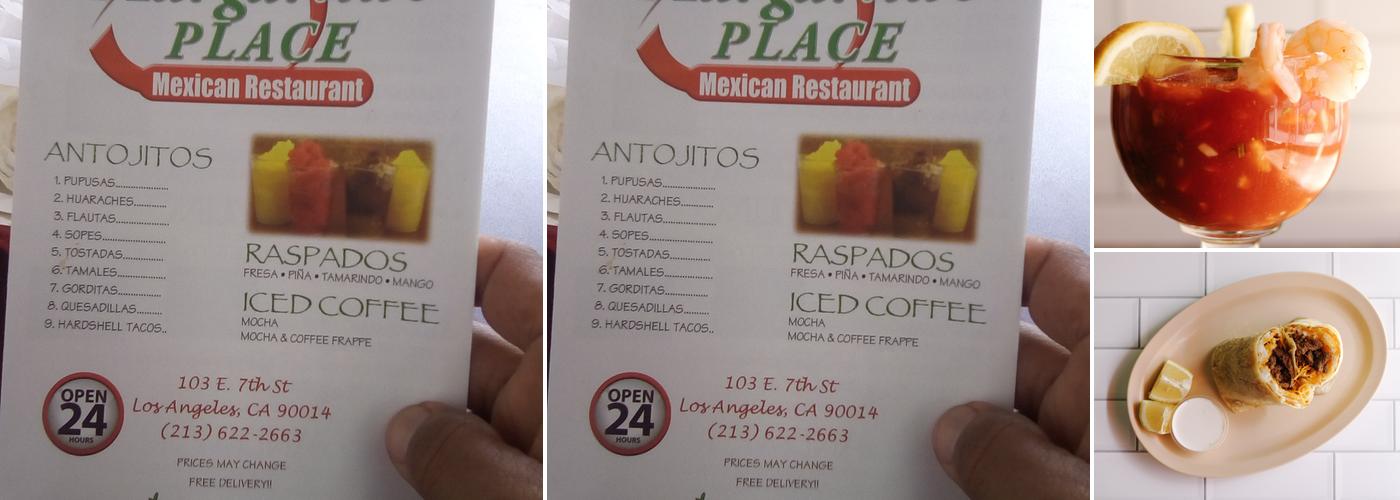 Margarita's Place Menu