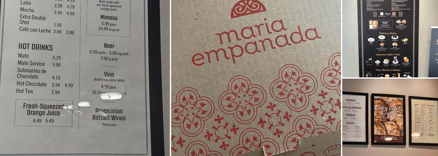 Maria Empanada - Riverview Menu