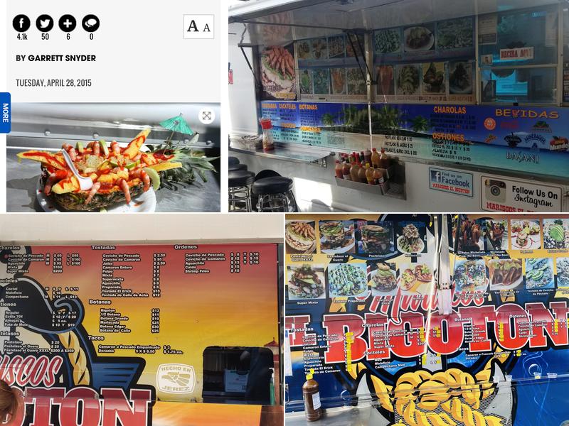 Mariscos El Bigoton Menu